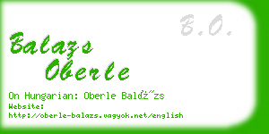 balazs oberle business card